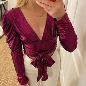 Forever 21 Metallic Crop Top